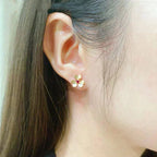 ??MIRA?¡¥FRIVOLE  FLOWER PINK EARRINGS