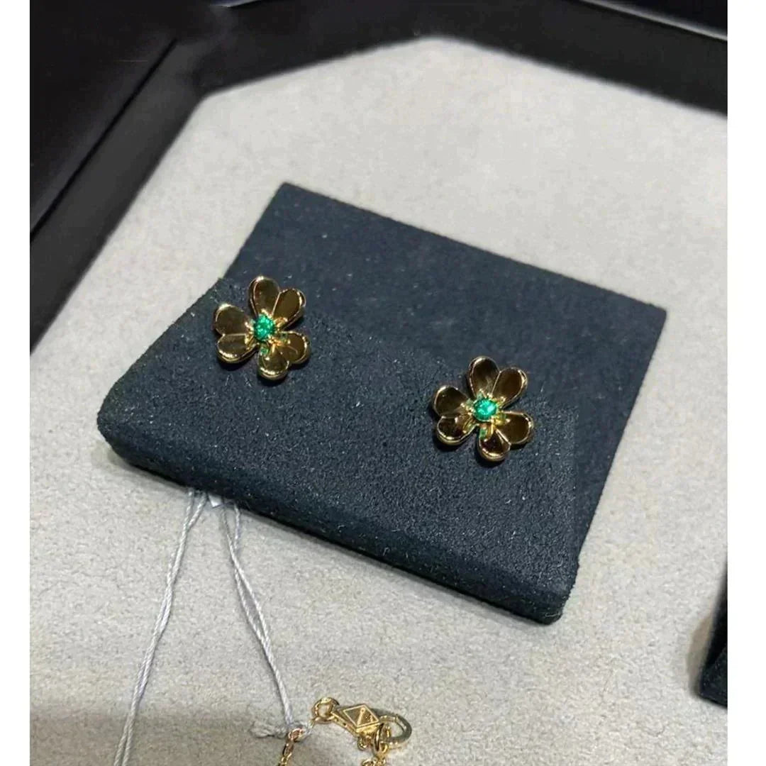 ??MIRA?¡¥FRIVOLE  FLOWER MALACHITE EARRINGS