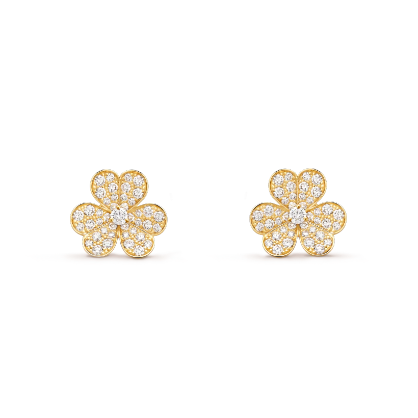 ??MIRA?¡¥FRIVOLE GOLD FLOWER DIAMOND EARRINGS