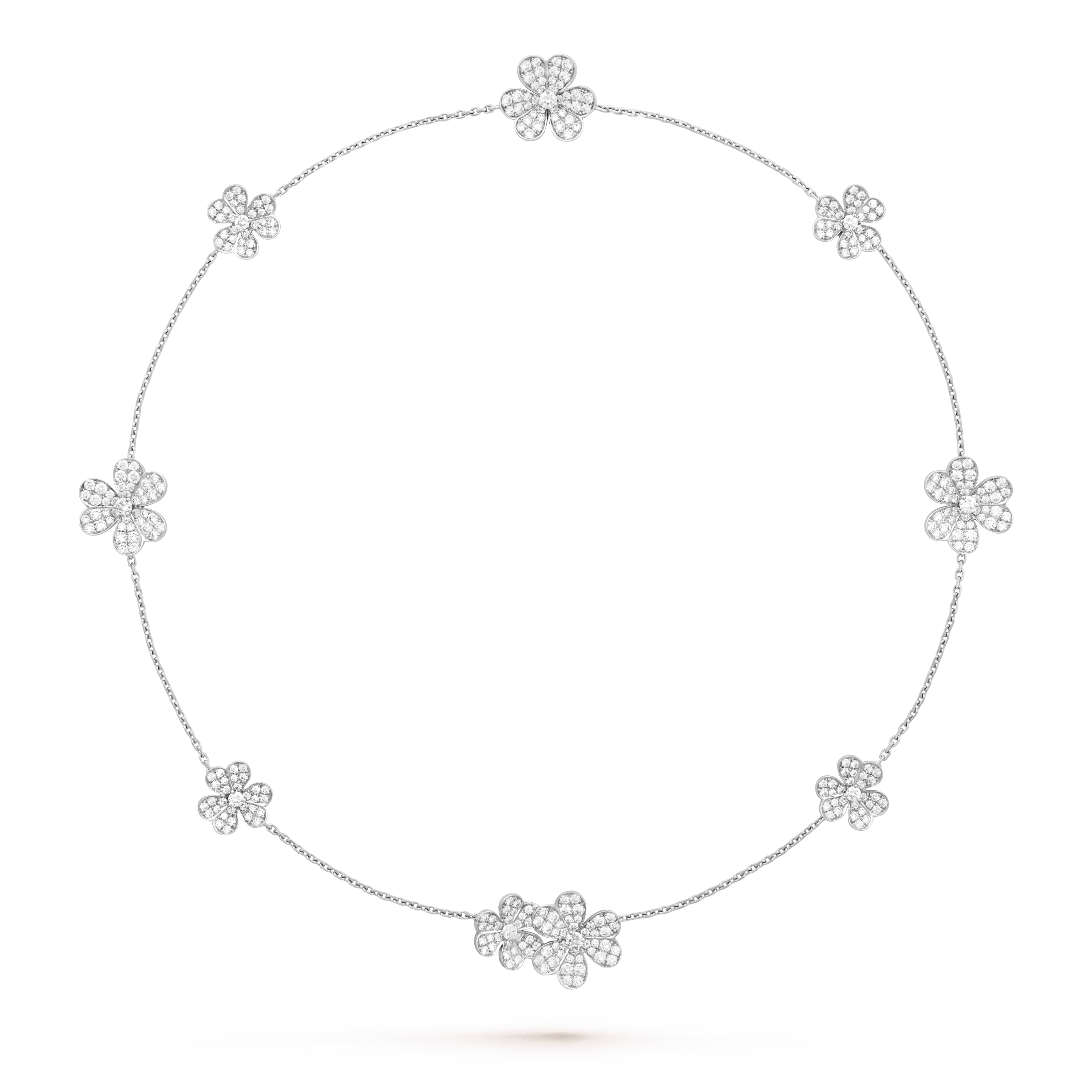 ??MIRA?¡¥FRIVOLE SILVER 9 FLOWERS NECKLACE