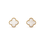 ??MIRA?¡¥CLOVER MINI GOLD EARRINGS