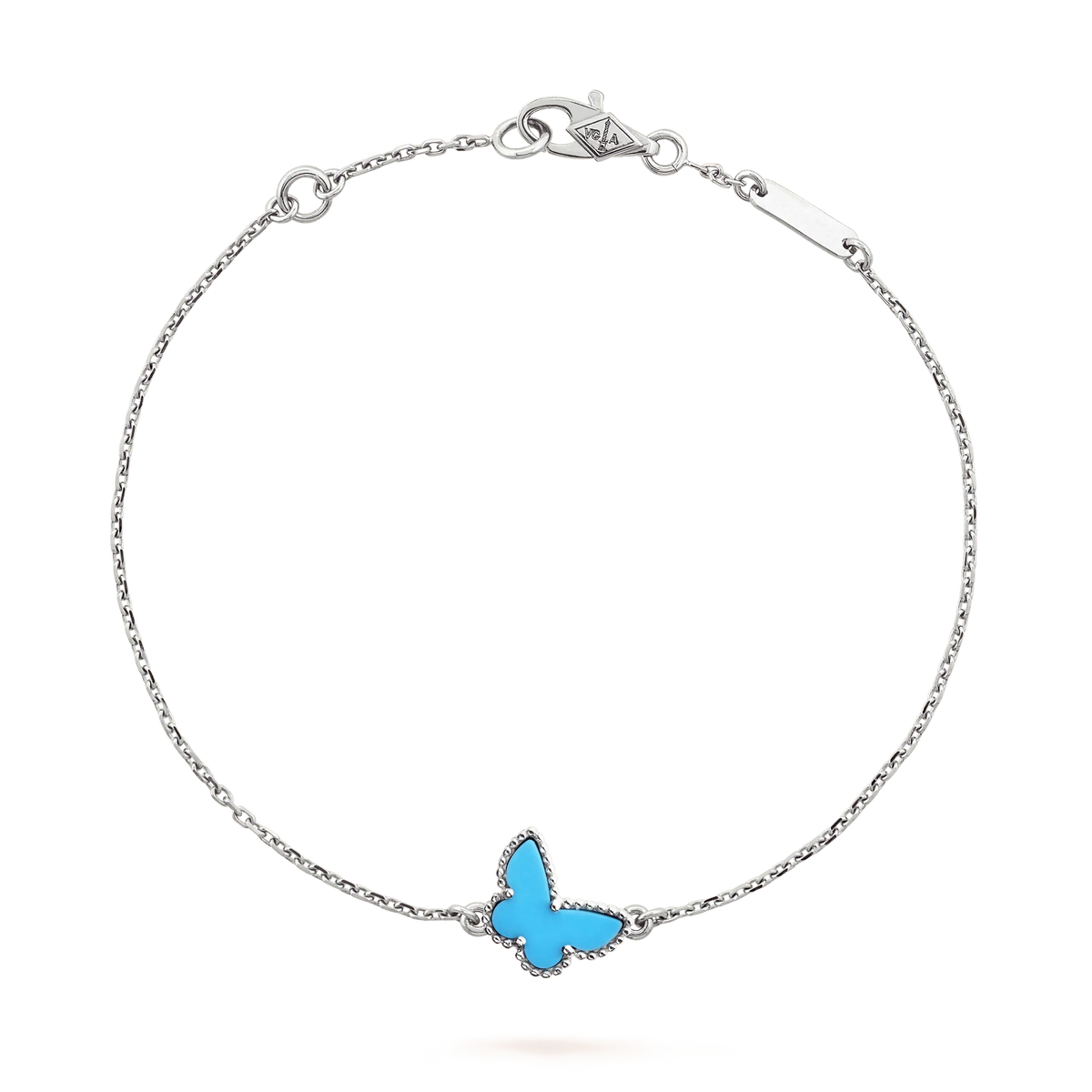 ??MIRA?¡¥BUTTERFLY TURQUOISE BUTTERFLY BRACELET SILVER