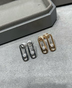 [MIRA] MOVE UNO SMALL 1 DIAMOND EARRINGS