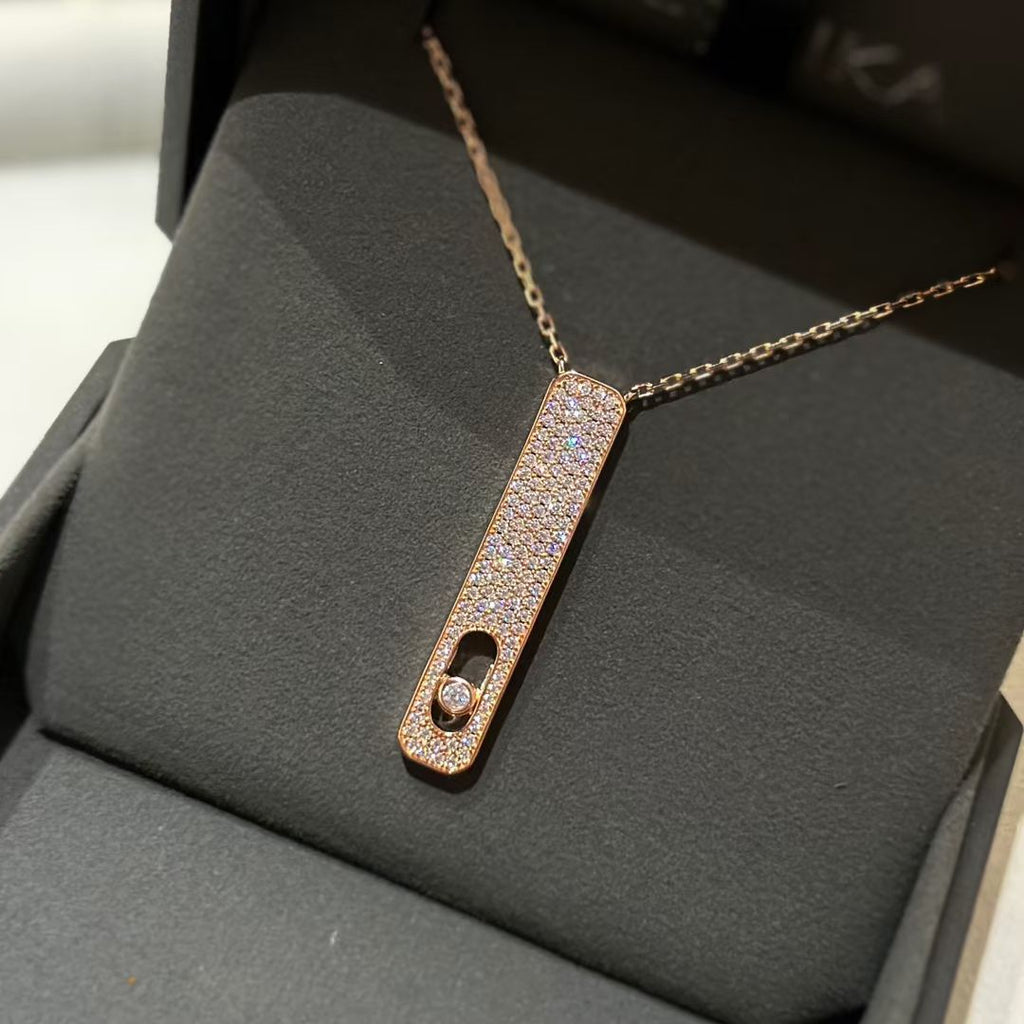 [MIRA] MY FIRST DIAMOND PAVED NECKLACE