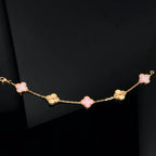[MIRA]New  CLOVER 5 MOTIFS  PINK MOP BRACELET COLLECTION