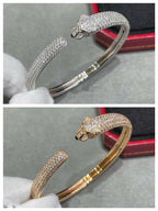 ??MIRA?¡¥PANTHERE FULL DIAMOND OPEN BRACELET