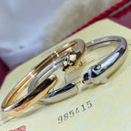 ??MIRA?¡¥PANTHERE SILVER OPEN BRACELET