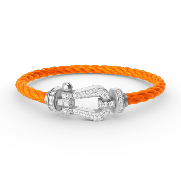 ??MIRA?¡¥FORCE LARGE HORSESHOE FULL DIAMOND BRACELET SILVER