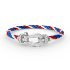 ??MIRA?¡¥FORCE LARGE HORSESHOE FULL DIAMOND BRACELET SILVER