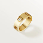 ??MIRA?¡¥LOVE RING 5.5MM 3 DIAMONDS PINK GOLD