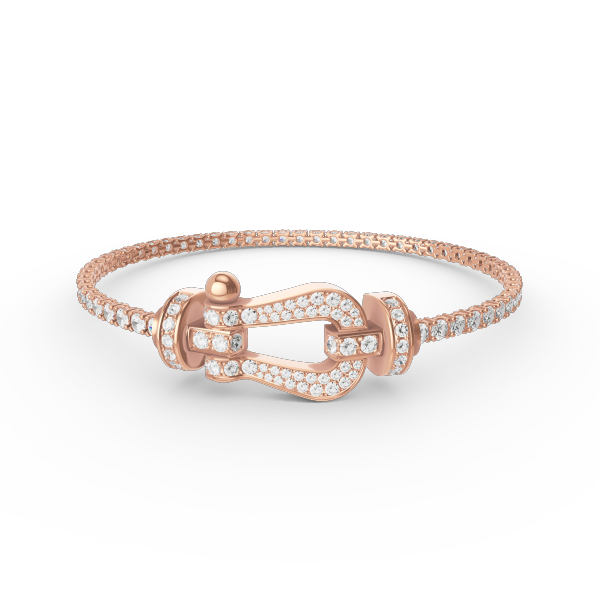 ??MIRA?¡¥FORCE  LARGE HORSESHOE FULL DIAMOND TENNIS BRACELET